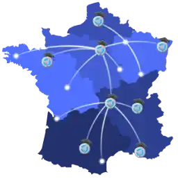 carte de France des interventions de SAVPRO Formation