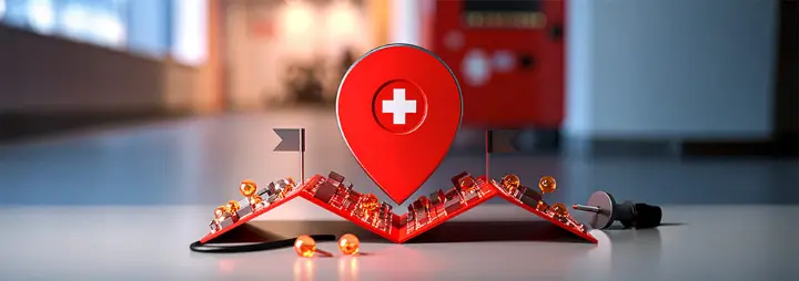 Localisation des défibrillateur à proximité