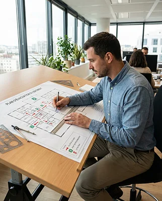 Réalisation de plan d'évacuation incendie