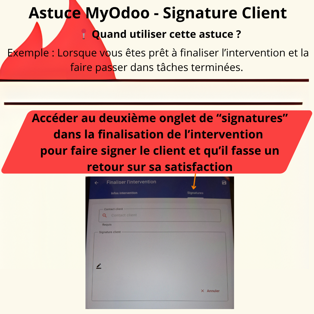 Memo Card - 5 - Étape 3 Signer l'intervention pour attester
